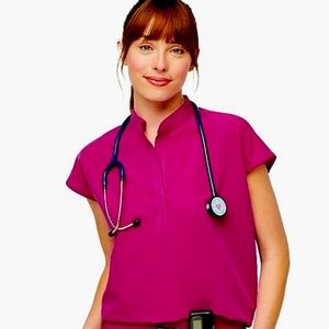 Dark Magenta Rafaela Figs Scub Top